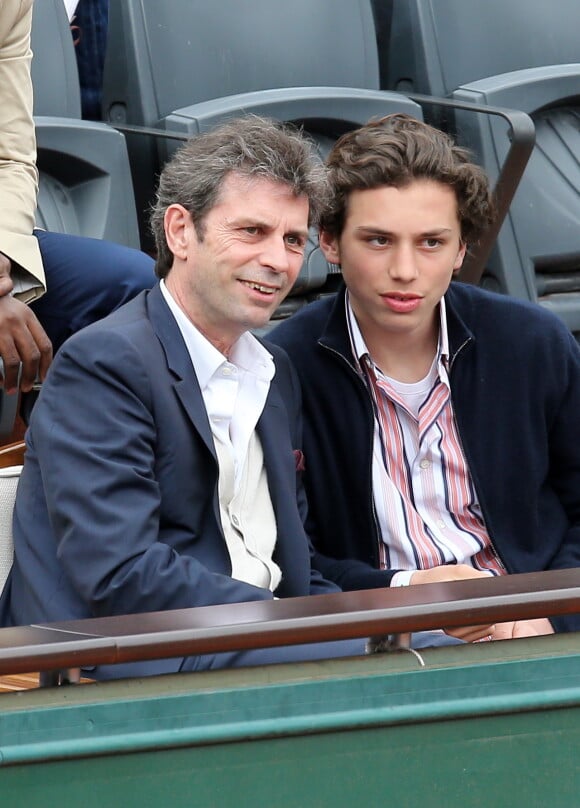 Fréderic Taddeï et son fils Diego - People à Roland-Garros à Paris le 31 mai 2015.