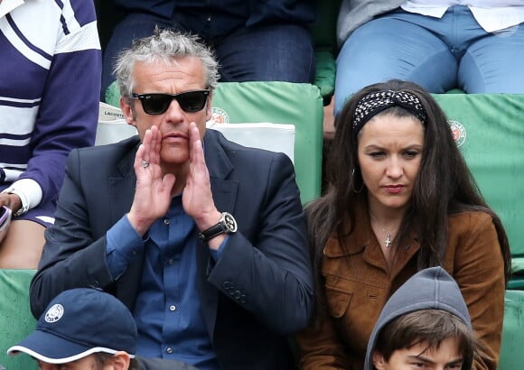 David Brécourt et sa compagne Alexandra - People à Roland-Garros à Paris le 31 mai 2015.