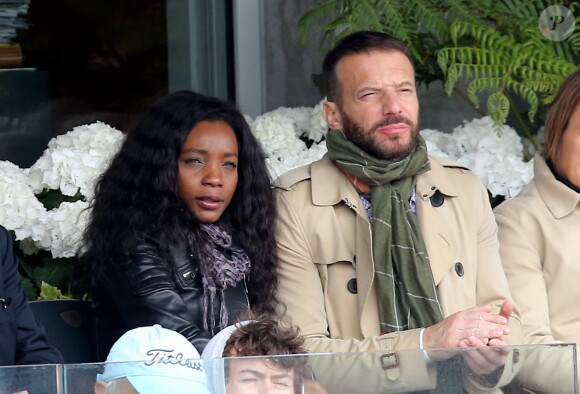 Samuel Le Bihan et sa femme Daniela - People à Roland-Garros à Paris le 31 mai 2015.