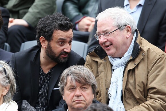 Cyril Hanouna et Jean-Paul Huchon - People à Roland-Garros à Paris le 31 mai 2015.