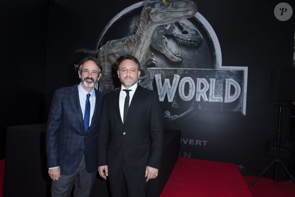 Patrick Crowley et Colin Trevorrow - Première du film "Jurassic World" à l'Ugc Normandie à Paris le 29 mai 2015.