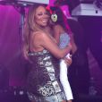  Mariah Carey chante live avec ses enfants Moroccan et Monroe lors de l'&eacute;mission "Jimmy Kimmel Live!" &agrave; Hollywood, le 18 mai 2015&nbsp;  