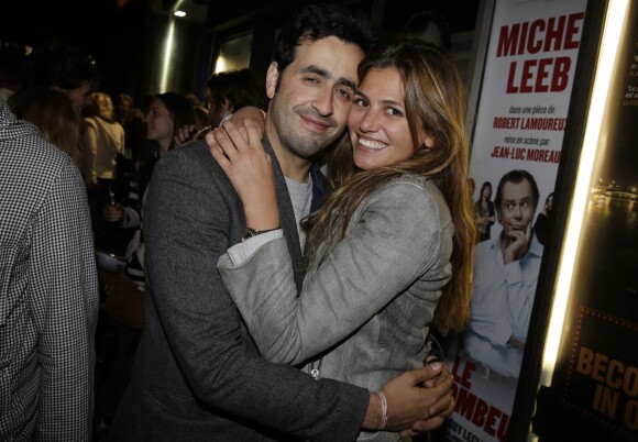 Jonathan Cohen et Priscilla de Laforcade - After-party pour le lancement de la 3e saison de la série Hard, au cinéma Max Linder, à Paris, France, le 1er juin 2015.