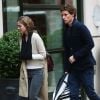Eddie Redmayne et sa femme Hannah Bagshawe devant leur hôtel à New York, le 1er juin 2015.