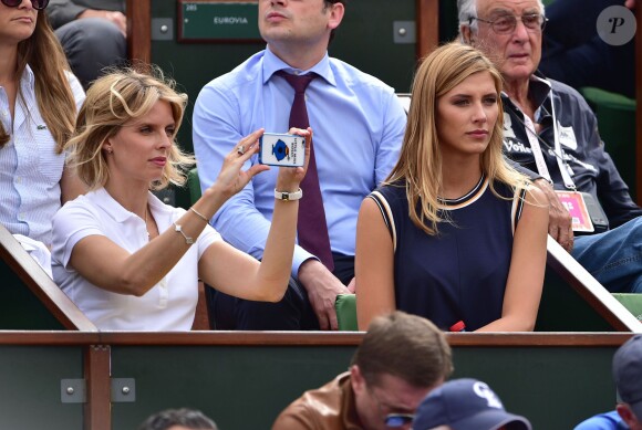 Sylvie Tellier et Camille Cerf à Roland-Garros le 2 juin 2015.
