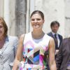 La princesse Victoria de Suède visitait l'Académie des Sciences de Lisbonne, le 4 juin 2015, lors de sa visite officielle de deux jours.