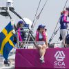 La princesse Victoria de Suède a payé de sa personne pour encourager le Team SCA lors de la Volvo Ocean Race à Lisbonne le 5 juin 2015