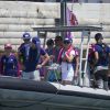 La princesse Victoria de Suède s'est invitée à bord pour encourager le Team SCA lors de la Volvo Ocean Race à Lisbonne le 5 juin 2015