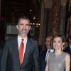 Le roi Felipe VI et la reine Letizia d'Espagne achevaient le 4 juin 2015 leur visite d'Etat au Grand Hotel Intercontinental lors d'un forum d'entreprises dans le cadre de la Rencontre économique franco-espagnole.