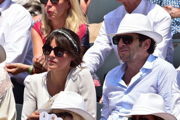 Patrick Bruel et sa compagne Caroline Nielsen - Internationaux de tennis de Roland-Garros à Paris, le 5 juin 2015.