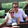 Anne-Sophie Lapix et son mari Arthur Sadoun - Tournoi de Roland-Garros à Paris, le 5 juin 2015.
