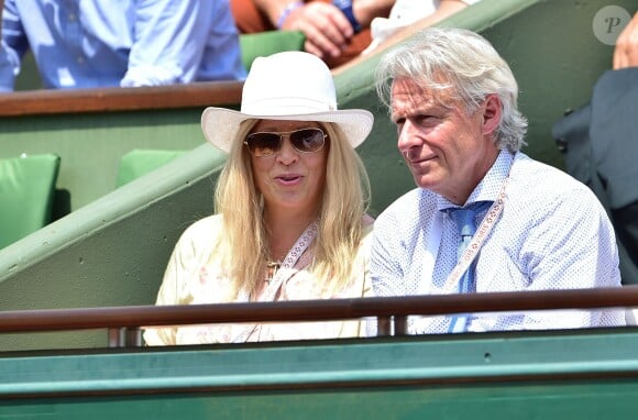 Björn Borg et sa femme Patricia Ostfeldt - Tournoi de Roland-Garros à Paris, le 5 juin 2015.