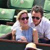 Anne-Sophie Lapix et son mari Arthur Sadoun - Tournoi de Roland-Garros à Paris, le 5 juin 2015.
