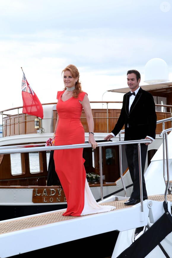 Sarah Ferguson et son nouveau compagnon Manuel Fernandez à Cannes, le 21 mai 2015.