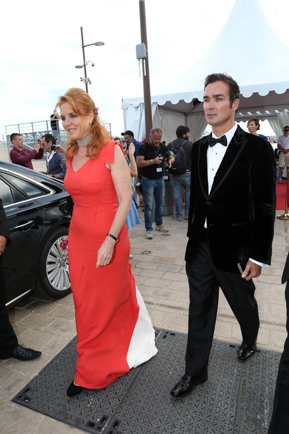 Sarah Ferguson et son nouveau compagnon Manuel Fernandez à Cannes, le 21 mai 2015.