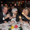 Exclusif - Tony Gomez, Catherine Lara, Muriel Robin et Anne Le Nen, lors du 70e anniversaire de Catherine Lara au Fouquet's à Paris le 30 mai 2015.