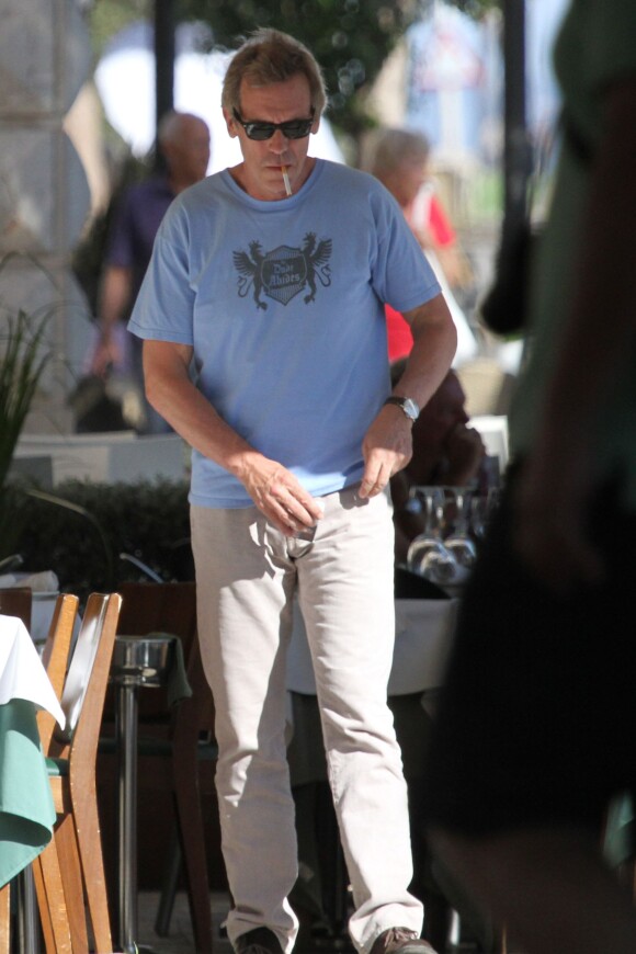 Exclusif - L'acteur Hugh Laurie - Tournage de la série "The night manager" à Majorque en Espagne le 5 juin 2015. 