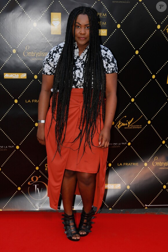 Yseult (Nouvelle Star) - Photocall "Prix Gold de la TNT 2015" au théâtre Bobino à Paris, le 9 juin 2015