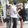 Sofia Richie (la petite soeur de Nicole Richie) et son petit-ami Jake Andrews sont allés déjeuner avec des amis chez Fred Segal à West Hollywood, le 9 juin 2015.  