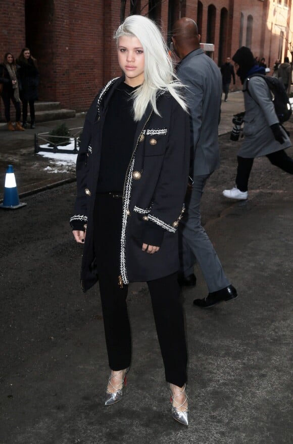 Sofia Richie (soeur de Nicole Richie) - Arrivée des people au défilé de mode Jeremy Scott lors de la fashion week à New York, le 18 février 2015.  