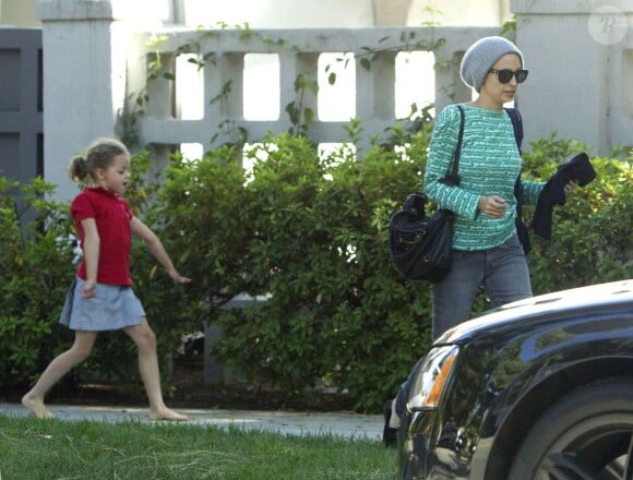 Nicole Richie emmène sa fille Harlow chez des amis à Beverly Hills, le 4 mai 2015. 
