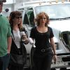 Jennifer Lopez se rend sur le tournage de la série "Shades of Blue" à New York, le 8 juin 2015. 