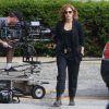 Jennifer Lopez sur le tournage de la série "Shade of Blue" à New York, le 5 juin 2015.  