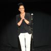 Exclusif - Victoria Petrosillo, alias Anne d'Autriche, a interprété un titre lors de la conférence de presse de présentation du spectacle musical Les 3 Mousquetaires au Trianon à Paris, le 10 juin 2015.