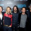 Rami Jaffe, Nate Mendel, Taylor Hawkins, Dave Grohl, Chris Shiflett et Pat Smear de Foo Fighters à New York le 14 octobre 2014. 