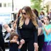 Mariah Carey sort de son hôtel avec ses enfants Monroe et Moroccan le 7 juin 2015 à Paris 