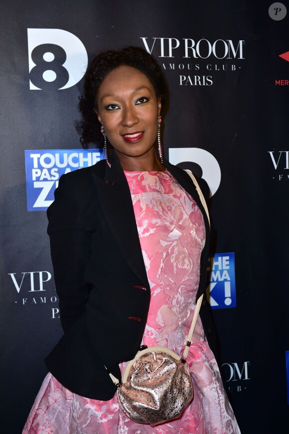 Nadège Beausson-Diagne, lors du showcase à l'occasion de la sortie du disque TPMZ - Touche pas à ma Zik au VIP Room à Paris, le 12 juin 2015.
