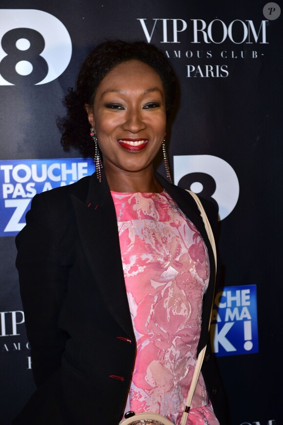 Nadège Beausson-Diagne, lors du showcase à l'occasion de la sortie du disque TPMZ - Touche pas à ma Zik au VIP Room à Paris, le 12 juin 2015.