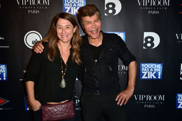 Igor Bogdanov et Daniela Lumbroso, lors du showcase à l'occasion de la sortie du disque TPMZ - Touche pas à ma Zik au VIP Room à Paris, le 12 juin 2015.