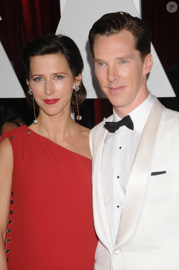 Benedict Cumberbatch et sa femme Sophie Hunter, le 22 février 2015.