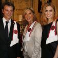  Julie Gayet intronis&eacute;e ambassadrice des vins de Saint-Emilion par la Confr&eacute;rie de la Jurade le 13 juin 2015 avec Fran&ccedil;ois Baroin et Mich&egrave;le Laroque.&nbsp; 