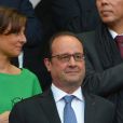 François Hollande au Stade de France, pour la finale du Top 14 le 13 juin 2015.