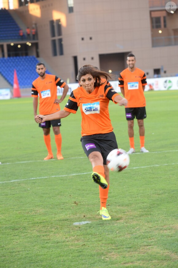 Nawell Madani lors du Charity Football Game au Grand Stade de Marrakech, le 14 juin 2015