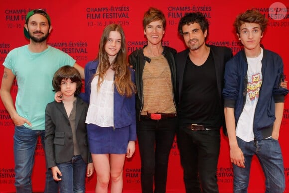 Exclusif - Benoît Pétré, Marley Metzger, Angèle Metzger, Marie Caldera, Stéphane Metzger, Max Metzger - Programme de Courts Métrages Français au cinéma le Lincoln lors du 4e Champs Elysées Film Festival à Paris le 10 juin 2015