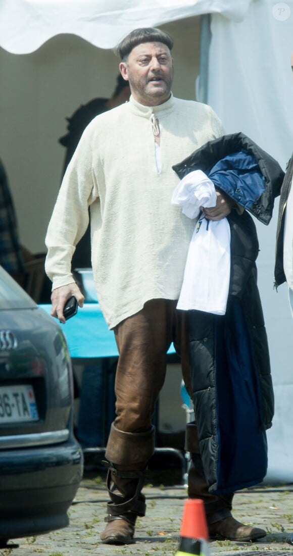 Exclusif - Jean Reno - Tournage du film "Les Visiteurs 3" à Bruxelles le 10 juin 2015