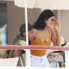 Kylie Jenner et le rappeur Tyga déjeunent en terrasse au restaurant de l'hôtel du Cap-Eden-Roc. Antibes, le 24 juin 2015.