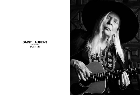 Joni Mitchell photographiée par Hedi Slimane pour son Music Project - Saint Laurent Paris, mars 2013.