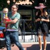Exclusif - David Arquette, sa femme Christina McLarty et leur fils Charlie se promènent à Malibu le 20 juin 2015  