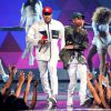 Chris Brown et Tyga aux BET Awards 2015 au Microsoft Theater à Los Angeles, le 28 juillet 2015.