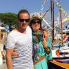 Eve Angeli dévoile le visage de son nouveau chéri, Chrisophe. Le 29 juin 2015. Les amoureux passent du bon temps à Saint-Tropez.