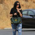Kylie Jenner arrive à l'AMF Woodlake Lanes à Woodland Hills. Le 1er juillet 2015.