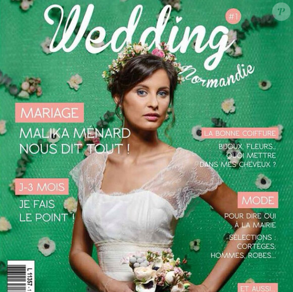 Malika Ménard : divine en mariée en couverture de Wedding Normandie