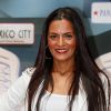 La belle Maëva (Le Mag) - Photocall des "Anges 7" au Barrio Latino à Paris, le 26 mai 2015.