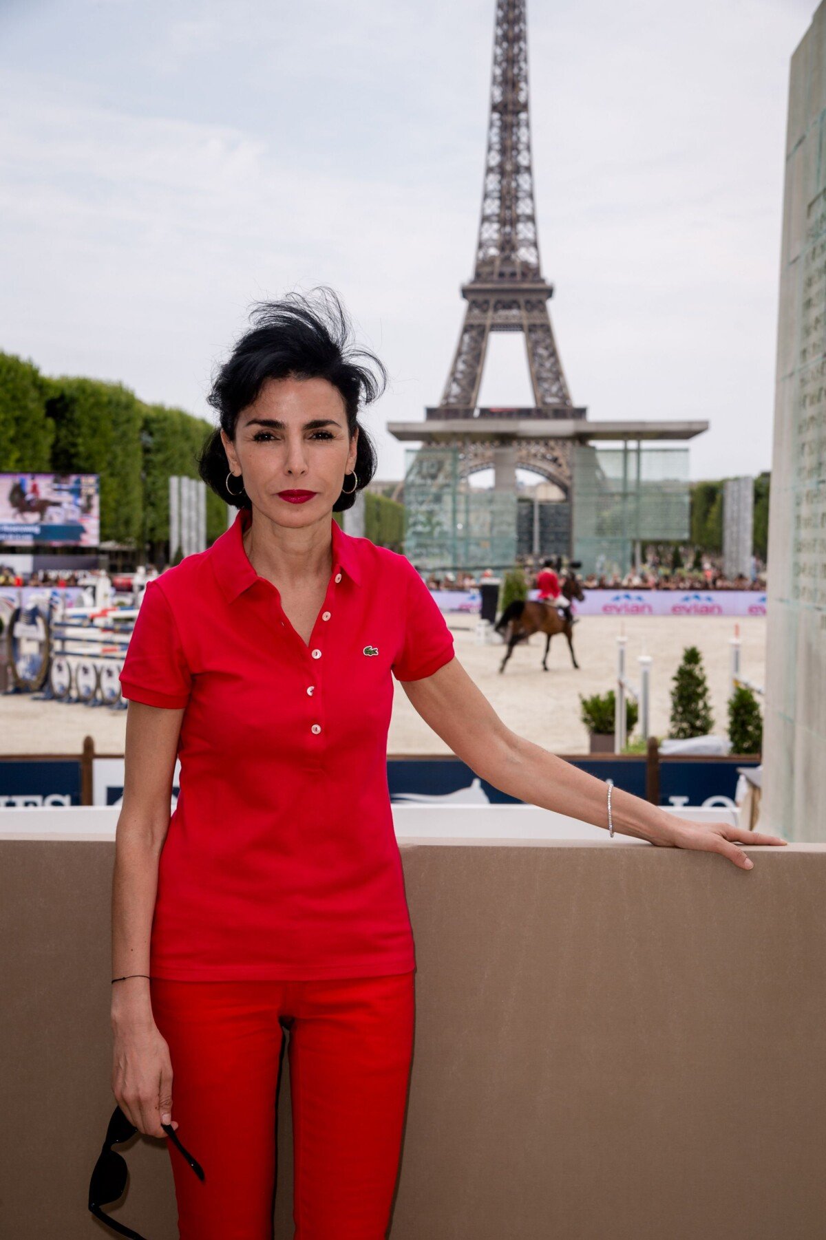 Photo Exclusif Rachida Dati lors du Paris Eiffel Jumping du Longines Global Champions Tour