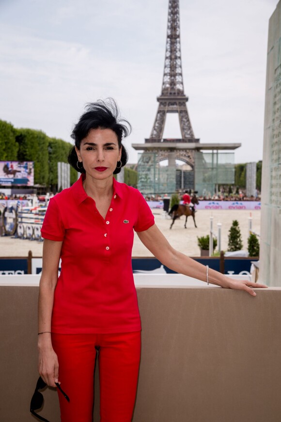 Exclusif - Rachida Dati lors du Paris Eiffel Jumping du Longines Global Champions Tour, le 5 juillet 2015 sur le Champs-de-Mars à Paris