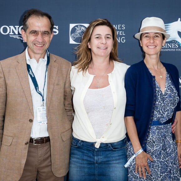 Exclusif - Jean de Chevigny, Coco Coupérie-Eiffel et Alexia Laroche-Joubert lors du Paris Eiffel Jumping du Longines Global Champions Tour, le 5 juillet 2015 sur le Champs-de-Mars à Paris